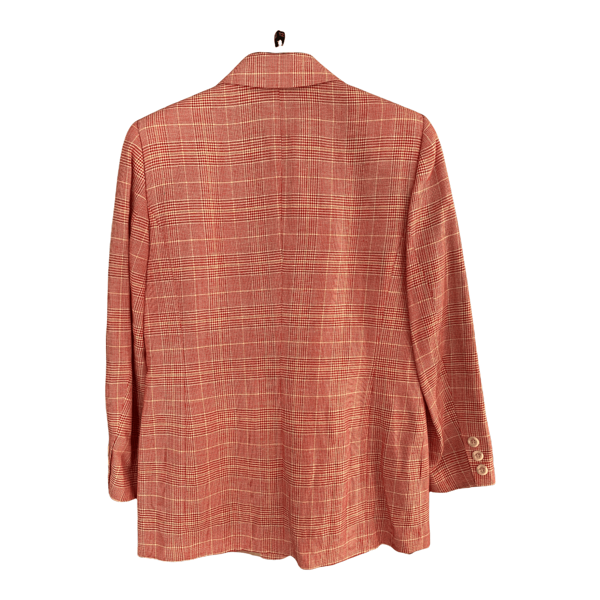 Bianca Linen Blazer Red Prince of Wales Check.  UK Size 14/16 - Ava & Iva