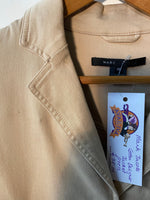 Marc Jacobs Designer Jacket Cotton Taupe Size 12 - Ava & Iva