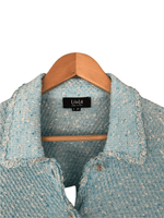 Liola Cotton Mix Jacket Cardigan Turquoise IT50 UK Size 18 - Ava & Iva
