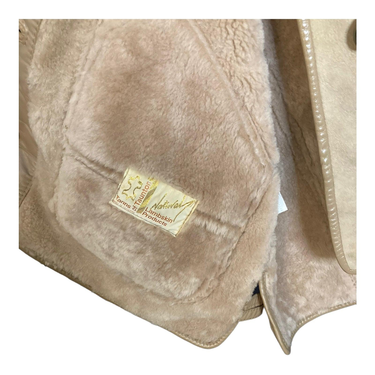 Tanns Of Taunton Real Lambskin Natural Long Sleeved Coat UK Size 14 - Ava & Iva