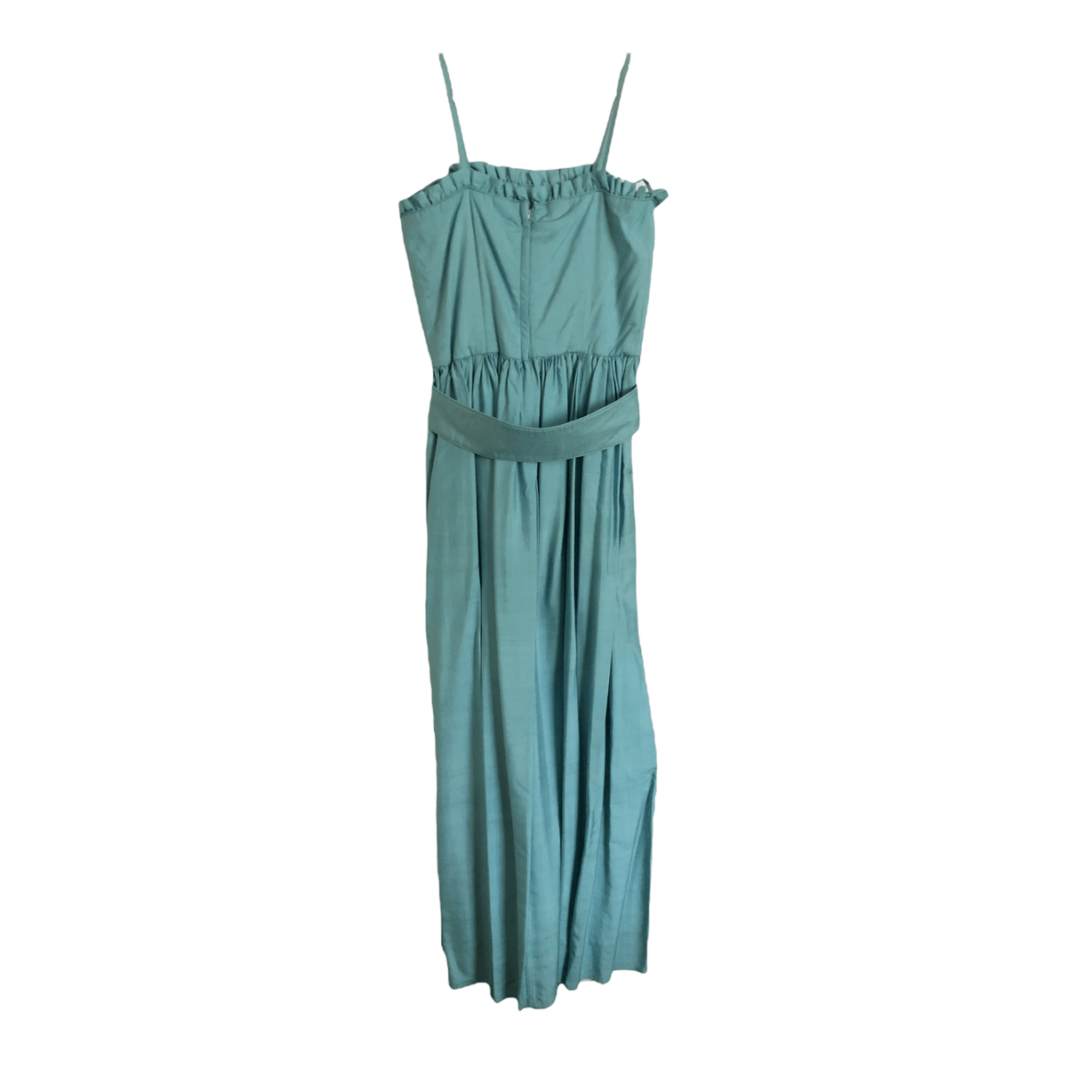 Unbranded Vintage Satin Sleeveless Belted Summer Maxi Dress Light Blue UK Size 10 - Ava & Iva