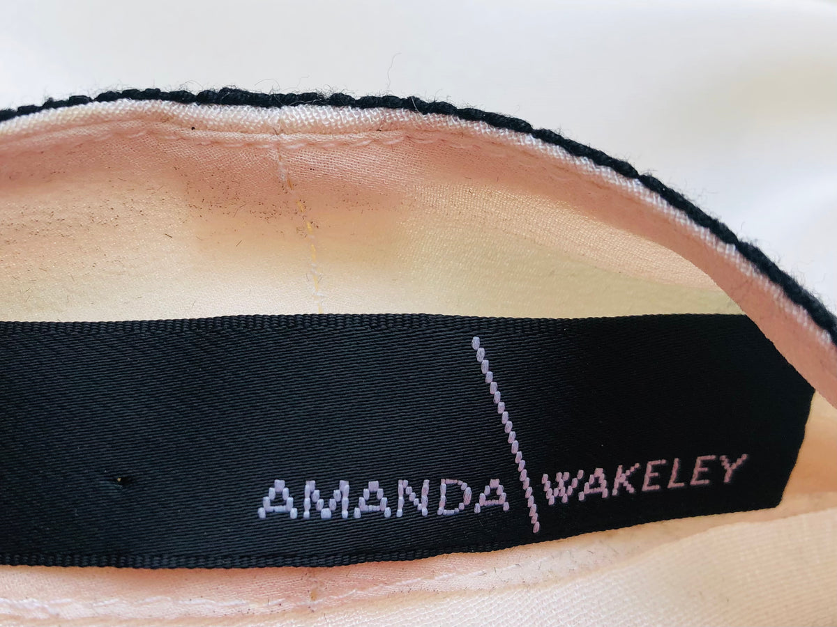 Amanda Wakeley 100% Silk Ruched Zip-up Cardigan Jacket Ivory Ecru Cream Black UK Size 12 - Ava & Iva