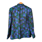 Sautter Single Breasted Jacket Blue and Green Floral UK Size 12 - Ava & Iva