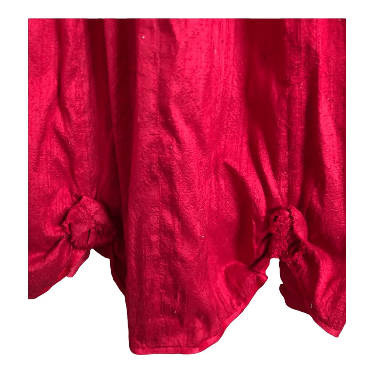 Unbranded Vintage Silk Half Sleeve Maxi Dress Scarlet Red UK Size 10-12 - Ava & Iva