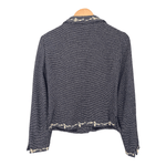 L.K.Bennett Cotton Mix Jacket Navy Blue Lined UK Size 10 - Ava & Iva