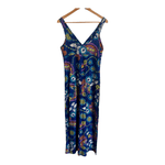 Vintage the Switch by Martin Emprex. Est. Viscose Sleeveless Longline Maxi Dress Electric Blue Multi Floral Print UK Size 10-12 - Ava & Iva