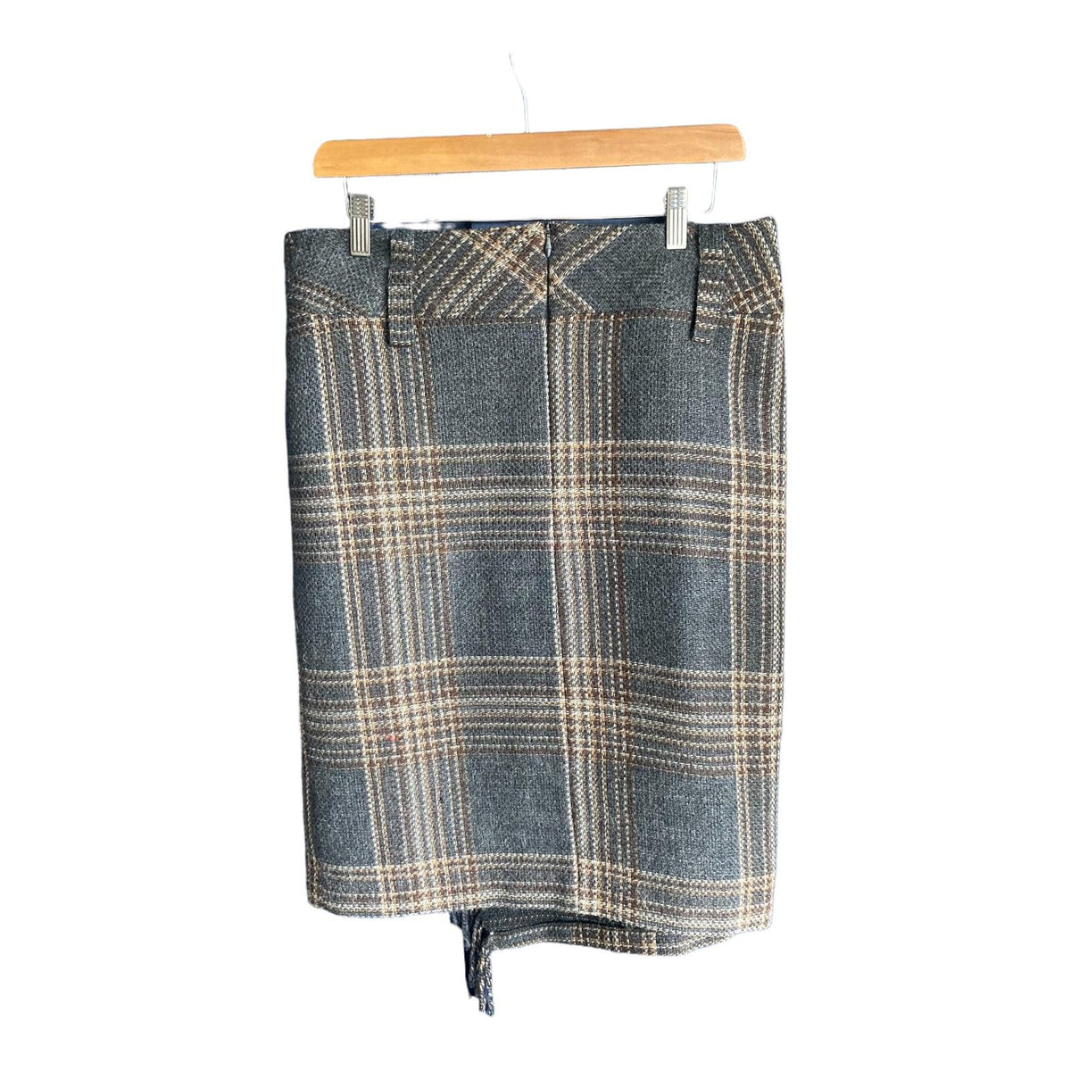 Roxtons Wool Brown Woven Skirt UK Size 12 - Ava & Iva