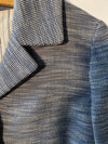 Jigsaw Jacket  Blue & White Cotton and Llnen Mix Size M - Ava & Iva