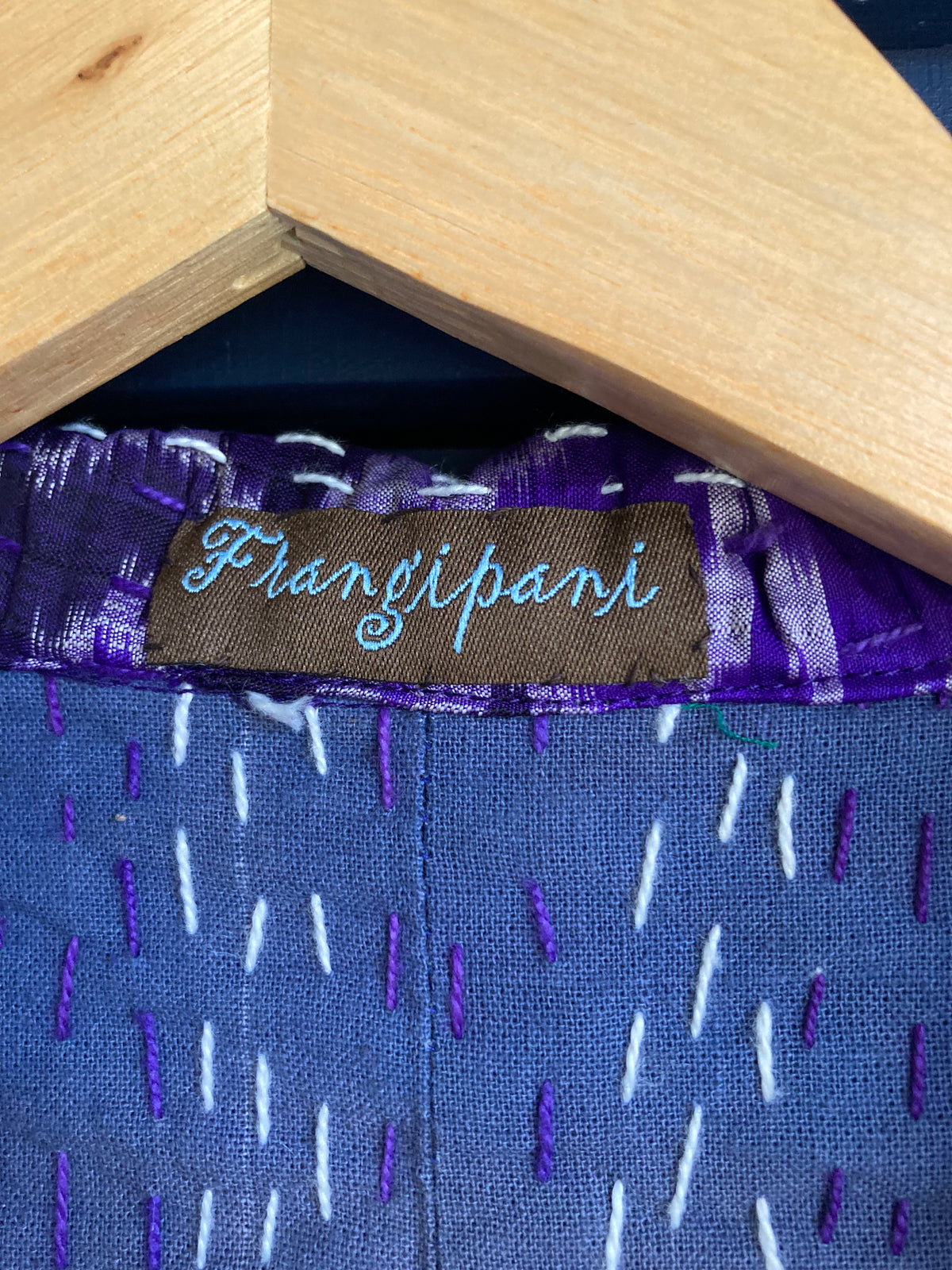 Frangipani Silk Purple Multi-Coloured Long Sleeved Coat UK Size 12 - Ava & Iva