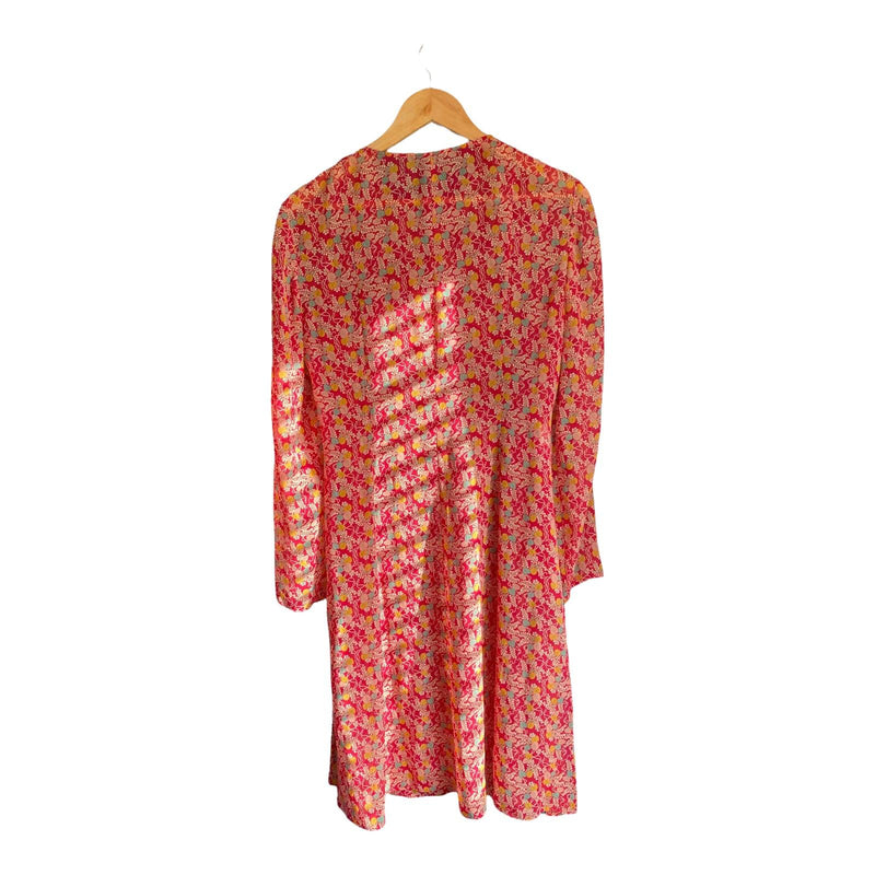 Armand Ventilo Silk Pink Patterned Shirt Dress Size 40 UK Size 8 - Ava & Iva
