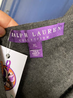 Ralph Lauren Collection Cashmere One Shoulder Grey Jumper UK Size XL - Ava & Iva