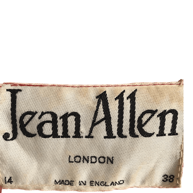 Vintage 70s Jean Allen London Est. 100% Viscose 3/4 Sleeve Maxi Dress Red UK Size 10-12 - Ava & Iva