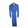 Tricosa Royal Blue and Black Patterned Long Sleeved Dress UK Size 16 - Ava & Iva