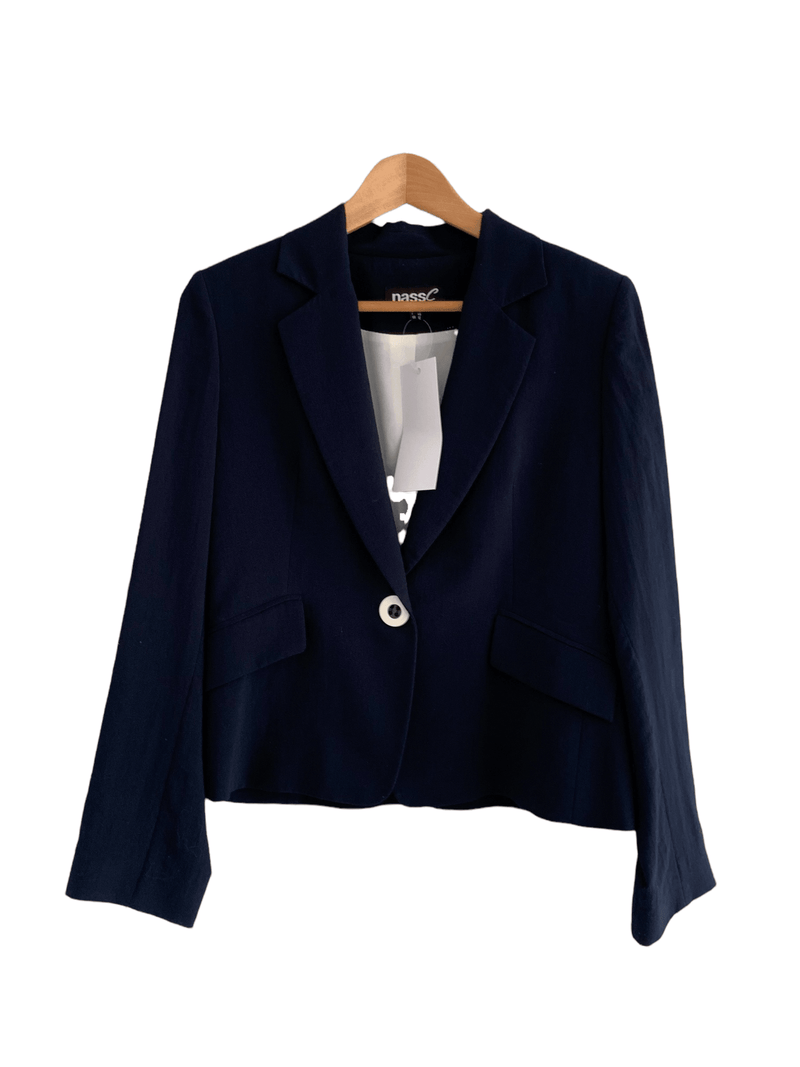 Nass C Single Breasted Jacket Navy UK Size 12 - Ava & Iva