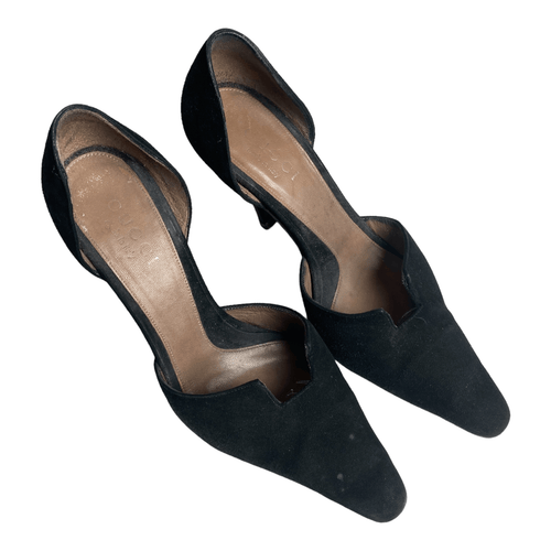 Gucci Black Suede Heels (Condition) - Ava & Iva