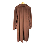 Burberrys Wool & Cashmere Blend Warm Brown Long Sleeved Coat UK Size 20 - Ava & Iva