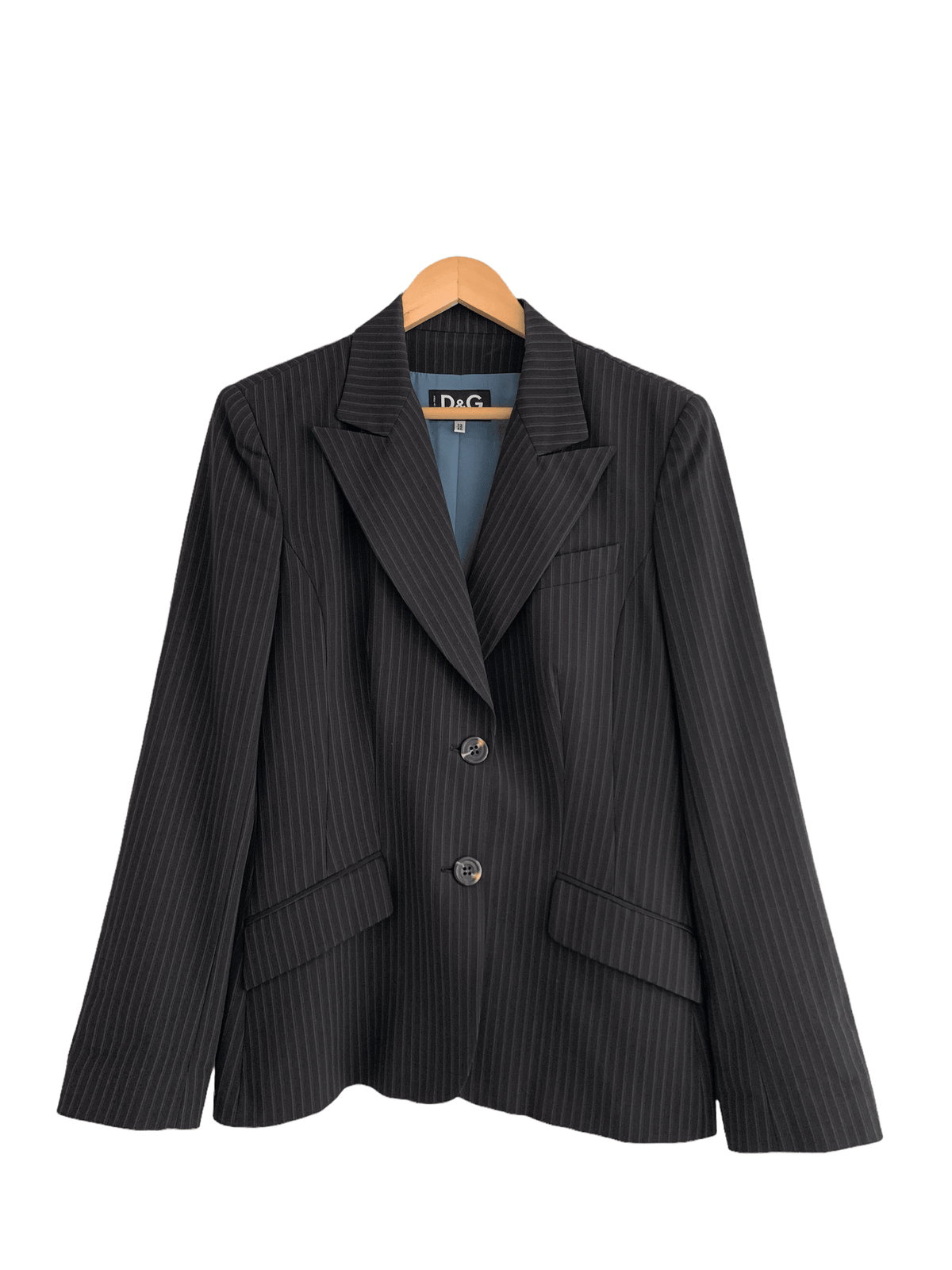 Dolce and Gabbana Single Breasted Jacket Dark Brown IT46 UK SIZE 10/12 - Ava & Iva