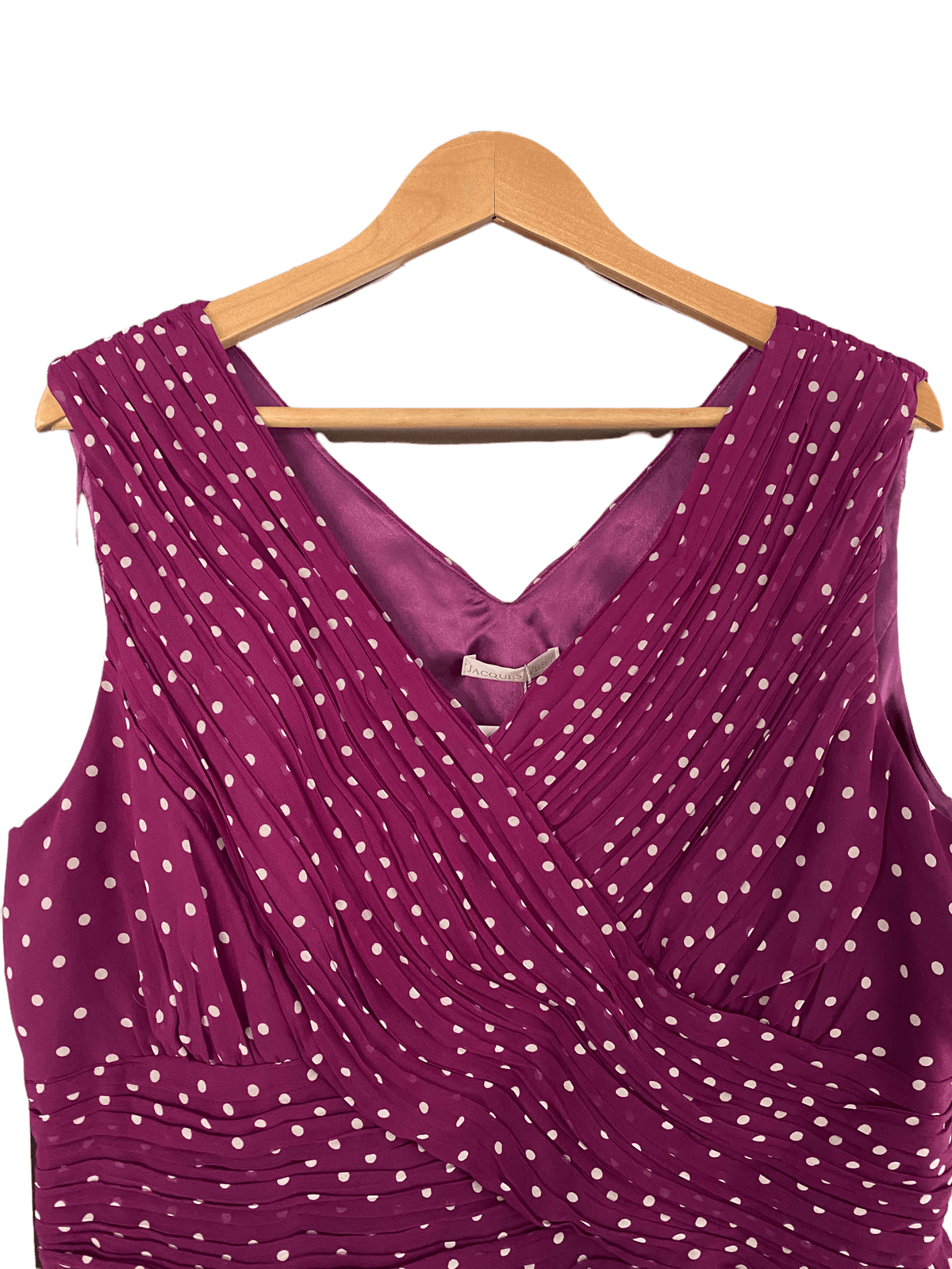 Jacques Vert Purple Polkadot Dress UK Size 18 BNWT - Ava & Iva