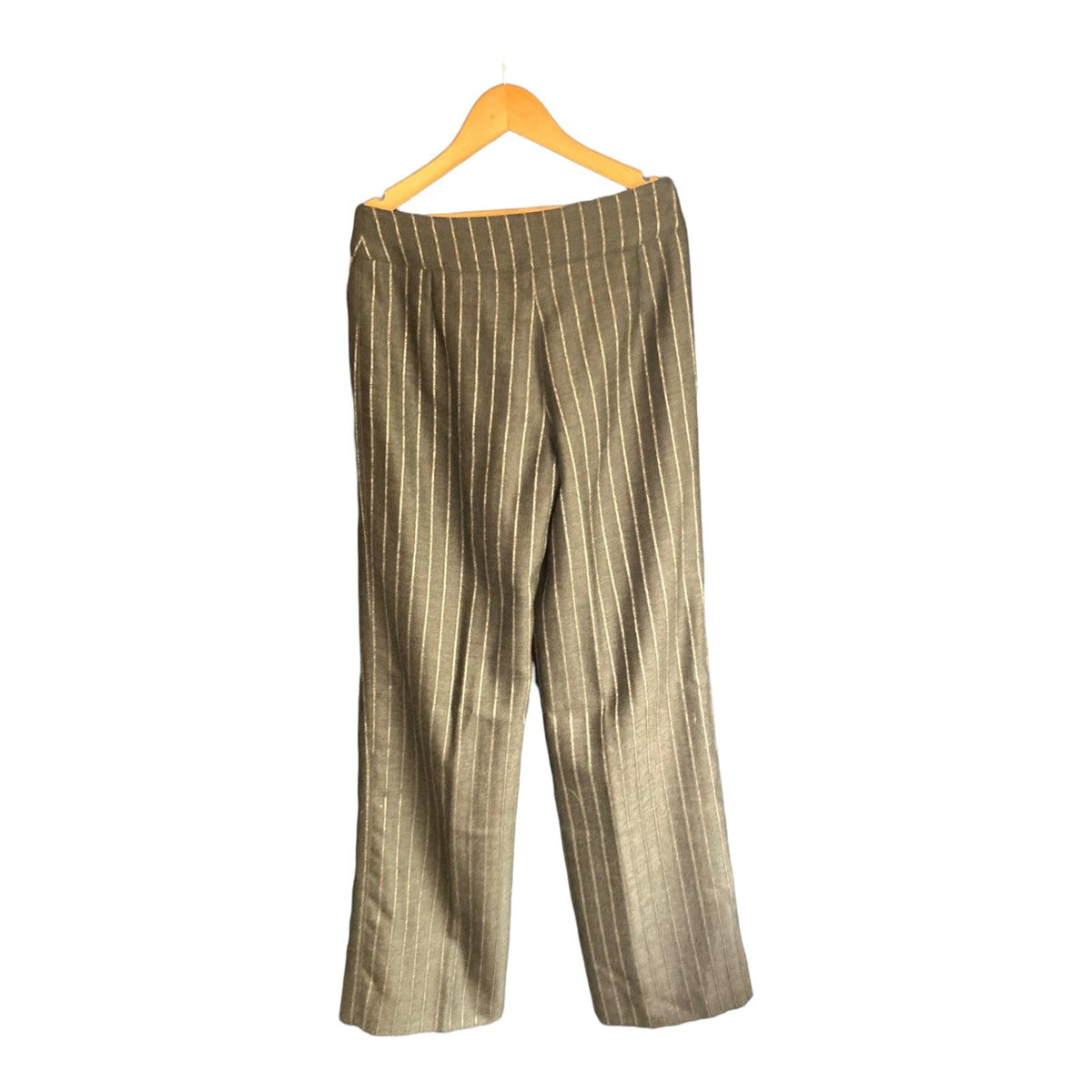 Armani Grey Pinstriped Trousers UK Size 8 - Ava & Iva