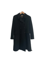 Paul Costelloe Wool Double Breasted Coat Black UK Size 10 - Ava & Iva