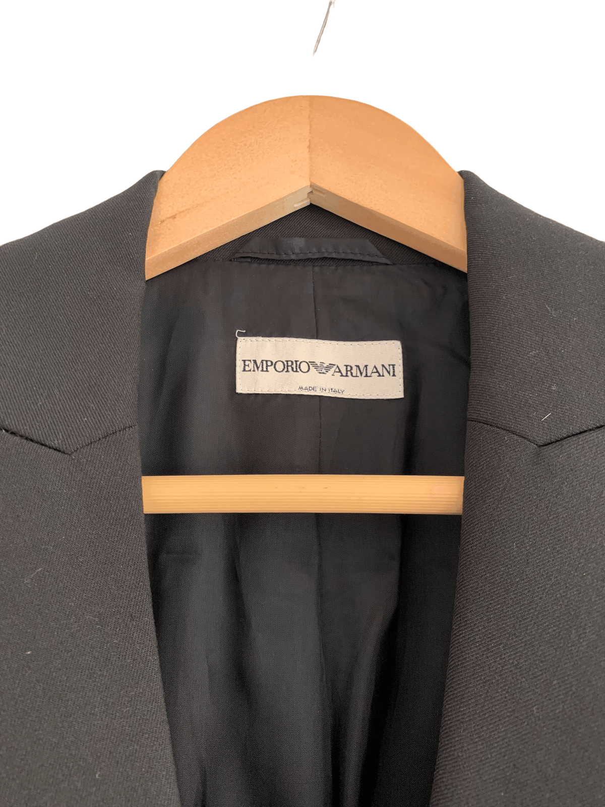 Emporio Armani Wool Single Breasted Jacket Black IT40 UK Size 8 - Ava & Iva