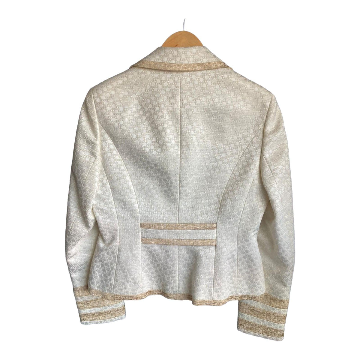 Karen Millen Cotton Mix Cream Skirt Suit UK Size 14 - Ava & Iva