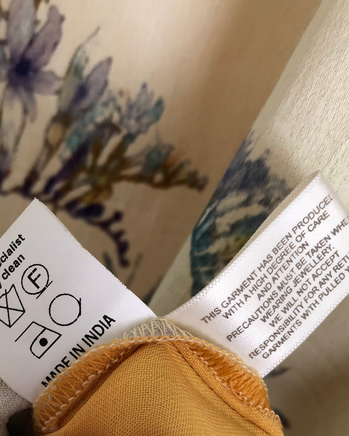 Blank London 100% Viscose Short Sleeve Embellished Kaftan Style Dress Yellow Ochre Multi Small - Ava & Iva