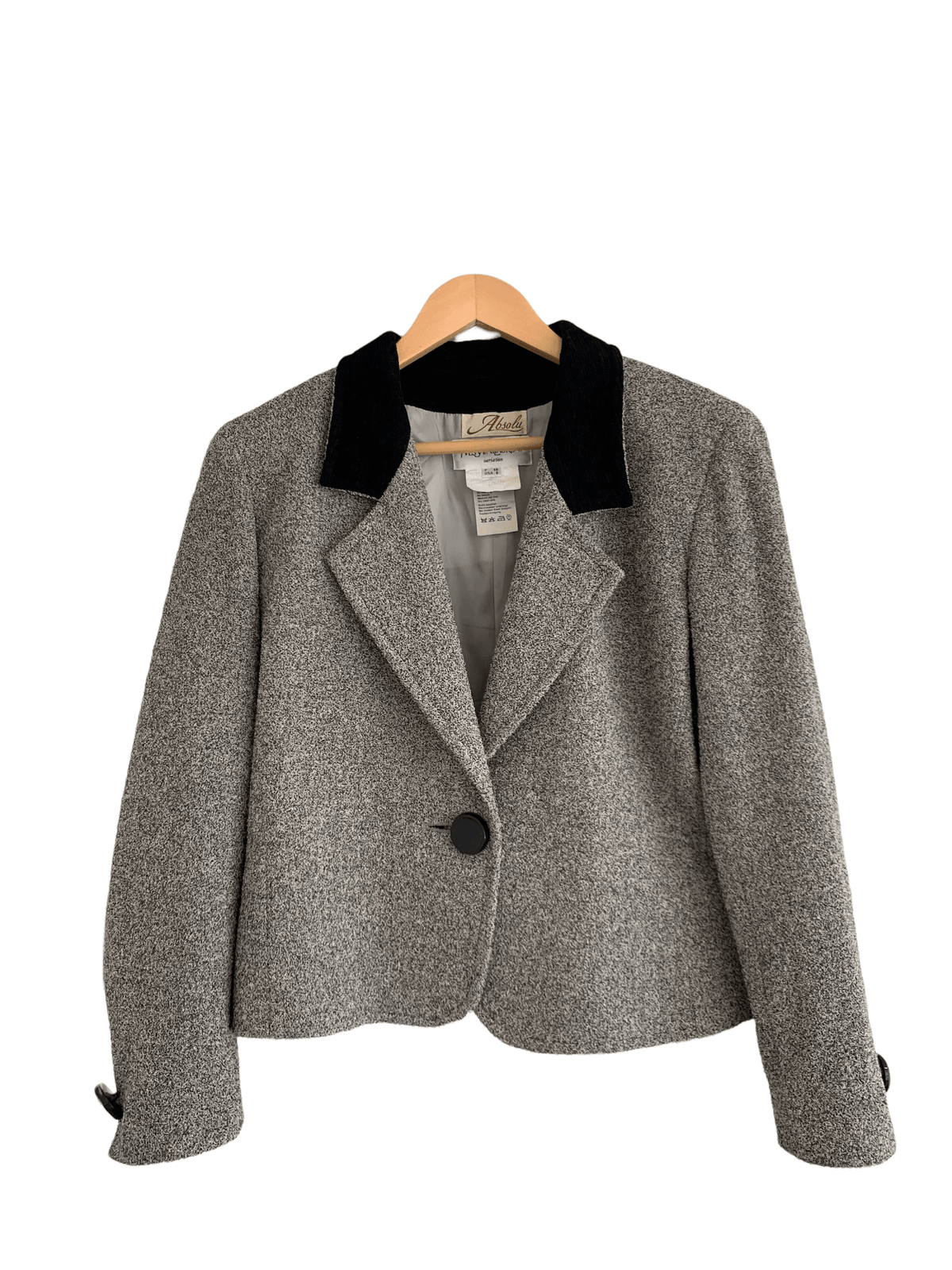 Yves Saint Laurent Wool Jacket Grey EU38 Size UK 10 - Ava & Iva