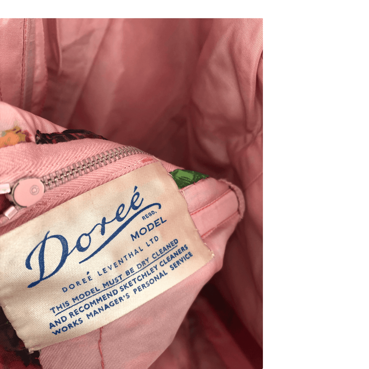 Doree Vintage Chiffon Sleeveless Cocktail Dress Pink Multi Floral Print UK Size 10 - Ava & Iva