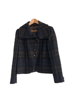 Max Mara Wool Single Breasted Jacket Navy UK Size 10 - Ava & Iva