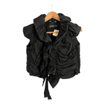 Max Mara Cotton Sleeveless Ruched Cropped Evening Jacket Black BNWT UK Size M/L - Ava & Iva