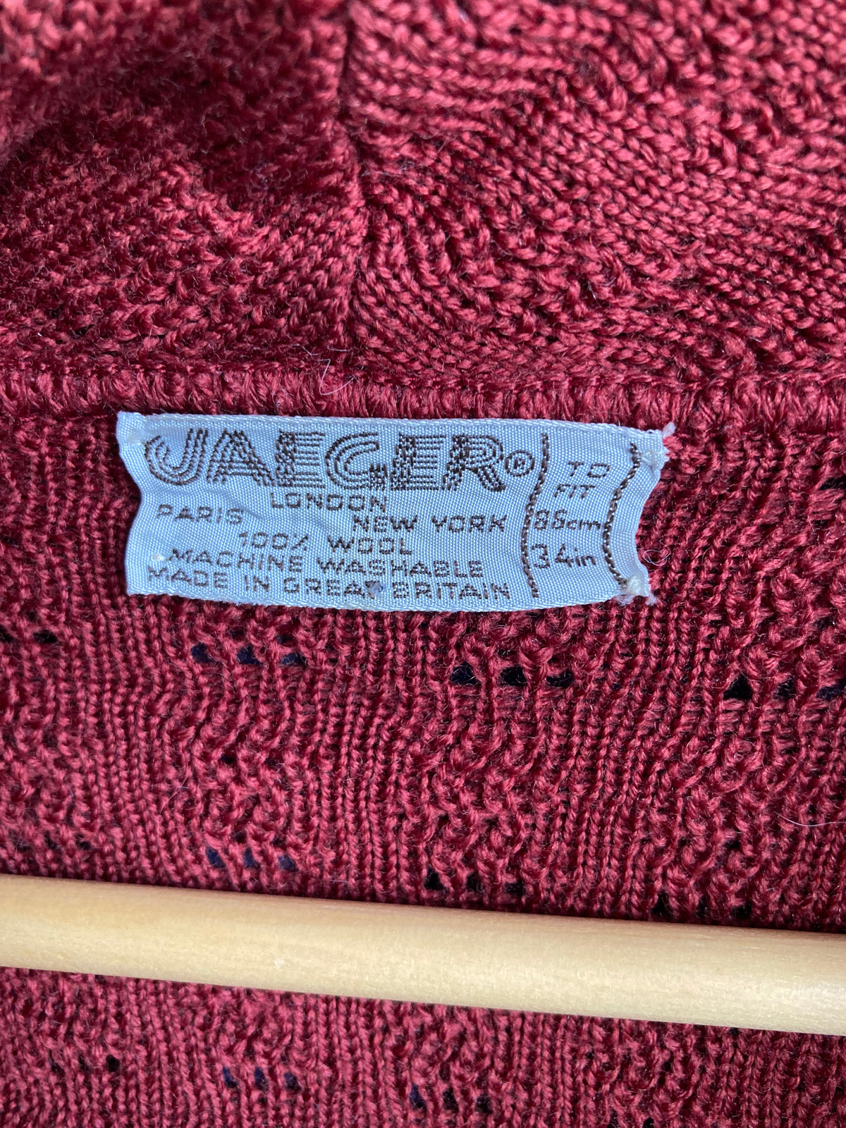 Jaeger Wool Rust long Sleeved Cardigan UK Size 10 - Ava & Iva