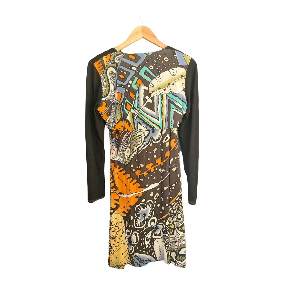 Roberto Naldi Black Patterned Two Piece Sleeveless Dress And Shrug UK Size 10 - Ava & Iva