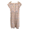 Unbranded Vintage Chiffon Short Sleeve Summer Dress Pink Multi Floral Print UK Size 12 - Ava & Iva