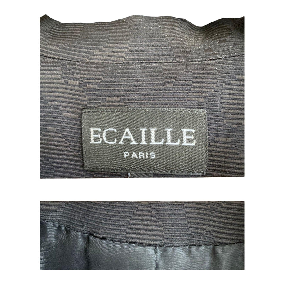 Ecaille Black Embossed Trouser Suit UK Size 16 - Ava & Iva