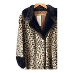 Vintage Leopard Print Long Sleeved Coat UK Size 16 - Ava & Iva