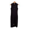 Vintage Caché Brocade Jacquard Sleeveless Longline Evening Jacket Dark Purple UK Size 10 - Ava & Iva