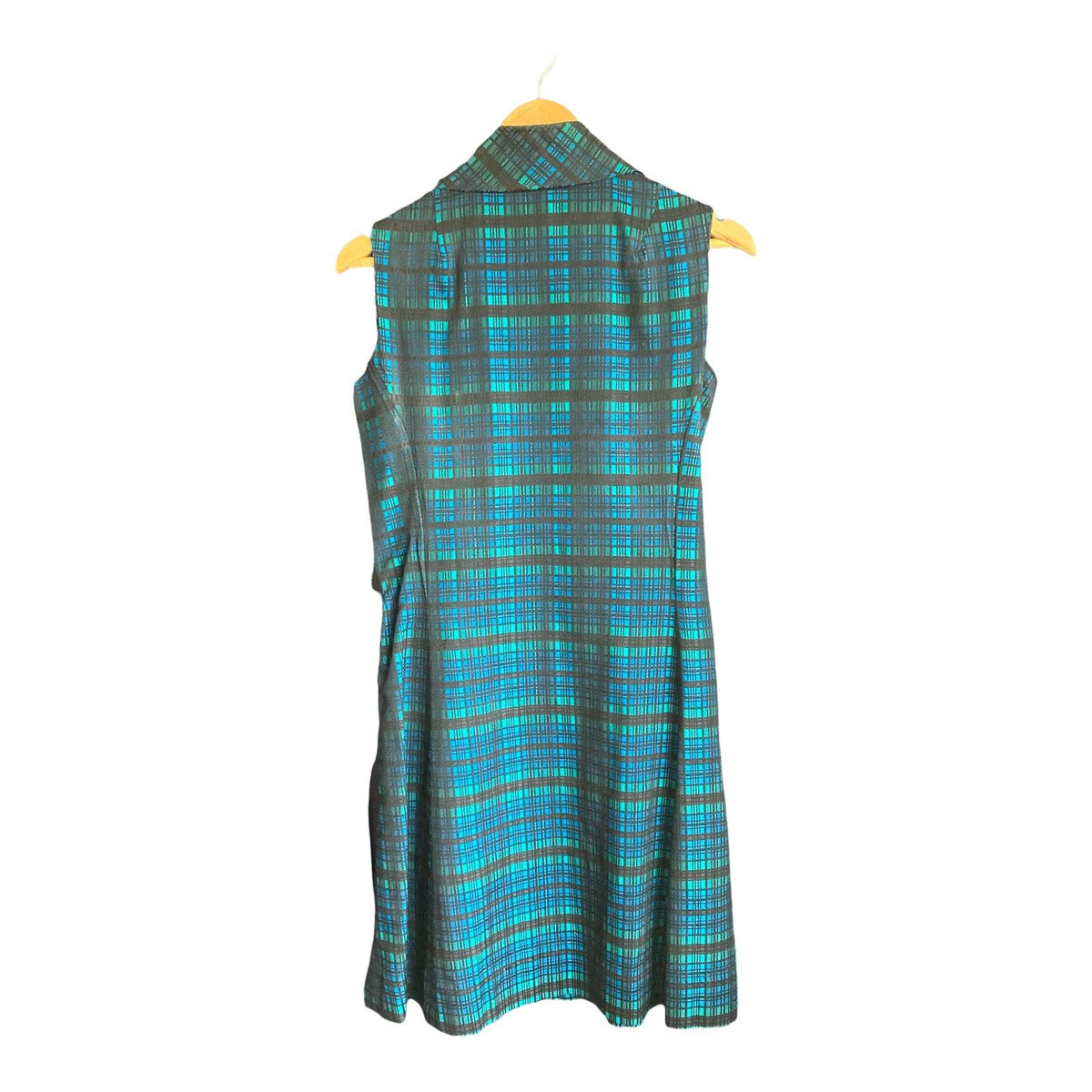 Frederick Starke Blue And Green Tartan Sleeveless Dress UK Size 10 - Ava & Iva