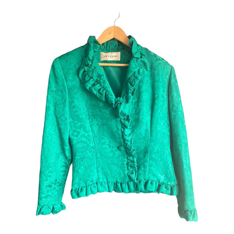 Gail Happen Emerald Green Skirt Suit UK Size 12 - Ava & Iva