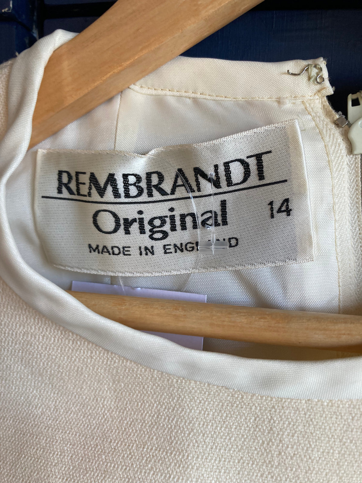 Rembrandt Original Wool Cream Short Sleeve Dress UK Size 14 - Ava & Iva