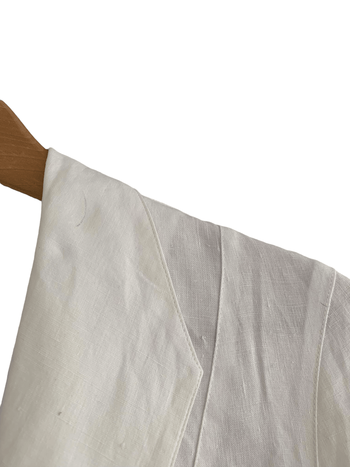 Anne Fortaine Single Breasted 100% Linen Jacket Cream Size 1 UK Size 12 - Ava & Iva