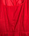 Unbranded Vintage Silk Half Sleeve Maxi Dress Scarlet Red UK Size 10-12 - Ava & Iva