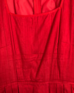 Unbranded Vintage Silk Half Sleeve Maxi Dress Scarlet Red UK Size 10-12 - Ava & Iva