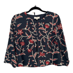 East Cotton Blue Embroidered Cropped Jacket with Tag RRP £279.00 UK Size 12 - Ava & Iva