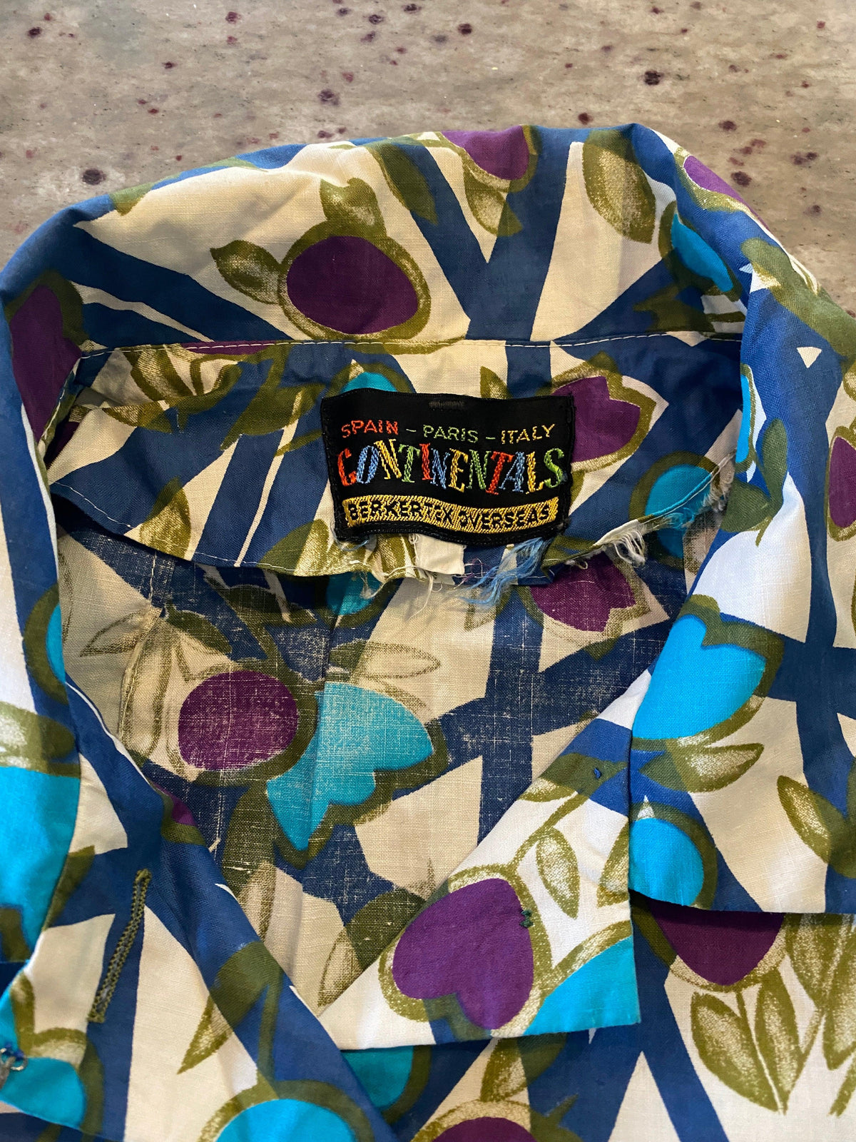 Continentals Berkertex Overseas Vintage Cotton Dress and Jacket Blue and Purple Est Size 8/10 - Ava & Iva