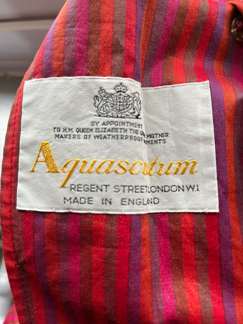 Aquascutum Cotton Red Striped Shirt Style Dress Long Sleeves UK Size 14 - Ava & Iva