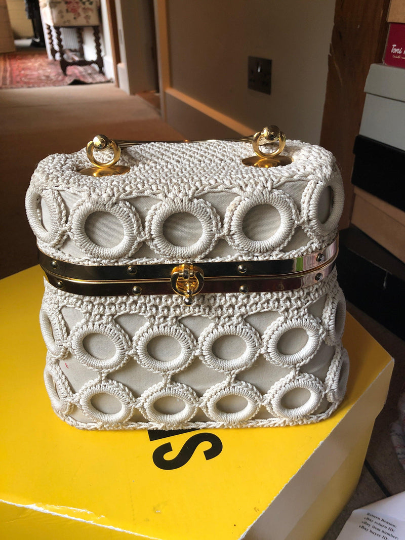 Crochet vintage cream bag - Ava & Iva