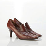 Salvatore Ferragamo Leather Brown Court Style Shoe UK Size 6.5. - Ava & Iva