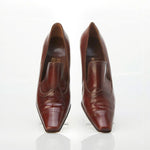 Salvatore Ferragamo Leather Brown Court Style Shoe UK Size 6.5. - Ava & Iva
