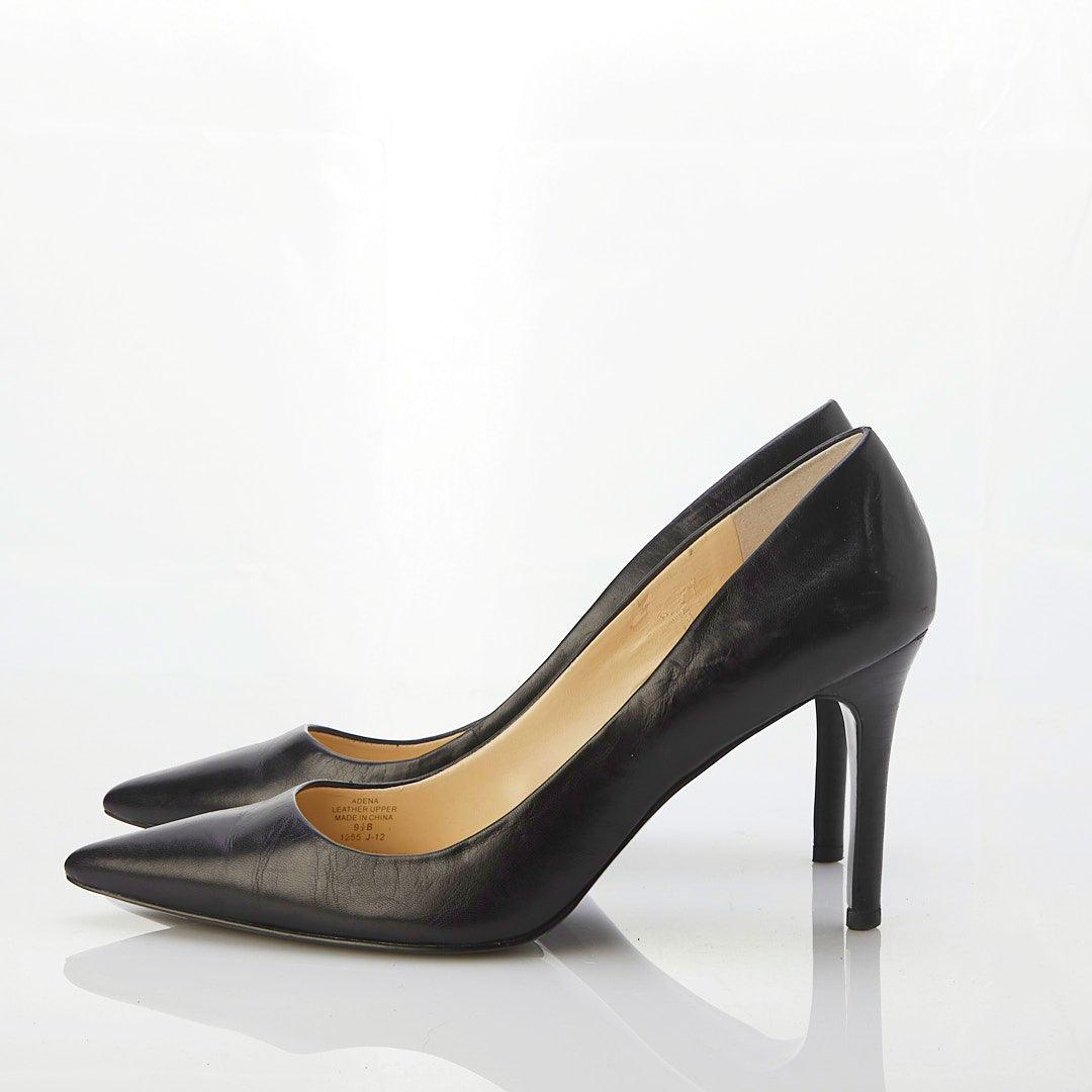 Ralph Lauren Leather Black Court Shoe UK Size 9.5. - Ava & Iva